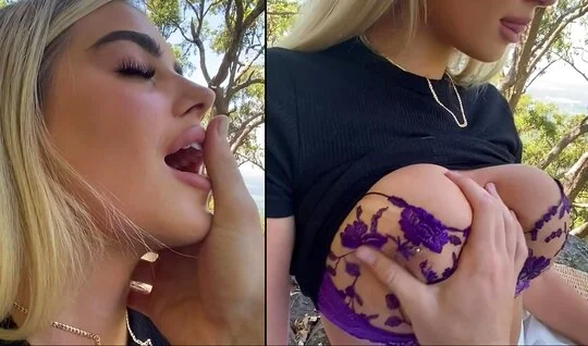 Seksi Kızı Açık Havada Bağırtarak Sikti